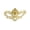 A003- Gold, variant on Red Glitter Venetian Masquerade Mask for Women 7.5 Inch Half Face Halloween Mask Mardi Gras Mask for Women for Masquerade Party Dress Up Accessory for Events, 1 Pack