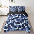 thumbnail image 2 of Castle Fairy Black Blue Camo Twin Bedding Sets 7-Piece for Children Teens Adults,Vintage Camouflage Bedding Comforter Set Microfiber,Abstract Geometric Breathable Sheet Sets,Super Cozy Room Decor, 2 of 8