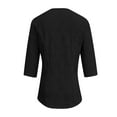 thumbnail image 5 of Kaemgyyd Blouses for Women Dressy Casual 3/4 Sleeve Keyhole Embroidery Shirts Cute Lace Work Office Hollow out Tops Outfit, 5 of 5
