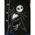 thumbnail image 5 of Women's Jack Skellington Baseball Jersey Shirt Nightmare Before Christmas Black, 5 of 7