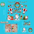 thumbnail image 2 of Xihbxyly Pegatina de Muñeco de Nieve Navideño, Decoración Festiva para Ventanas de Cristal, Diseño Electrostático Reutilizable, Aplicación Versátil para El Hogar y La Oficina, Ideal para Fiestas, 1 J, 2 of 7