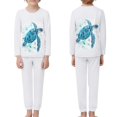 thumbnail image 3 of DISNIMO White Watercolor Pajamas Kids Boys Pajamas 5t 2 Pack Pajama Set for Kids Girls Pjs Sets Fall Pj Set Kids Long Sleeve Pajamas Boys Crewneck Sleep Wear Set for Kids, 3 of 7