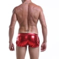 thumbnail image 6 of Xijirk Mens Underwear,Briefs Imitation Leather Lacquer Plain Pants Fashion Comfort Fit Daily Wear Style Smooth Texture,Men's Underwear,Red,S, 6 of 8