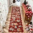 thumbnail image 2 of Wonnitar Christmas Runner Rug for Hallway, 2x8 Red Kitchen Rug Washable Non Slip, Soft Ultra-Thin Christmas Tree Santa Claus Holiday Decor Runner Carpet for Entrance Bedside, 2 of 9