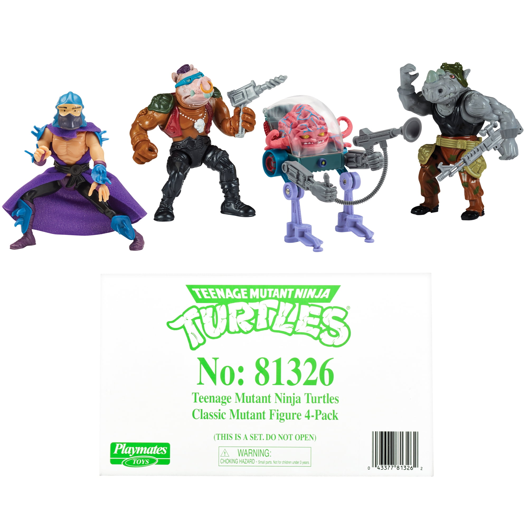 Teenage Mutant Ninja Turtles: Paquete de 4 figuras clásicas de Tortugas de  4 pulgadas por Playmates Toys