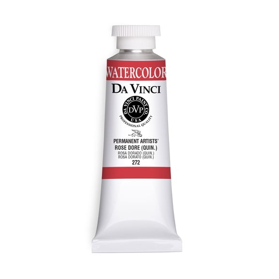 Da Vinci Paints Professional Watercolor, 37ml Tube, Rose Dore (Quin)
