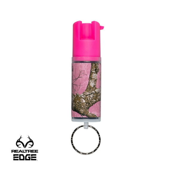 SABRE Realtree Edge Pepper Spray with Key Ring, Pink Camo Pattern, 1 Ct, New