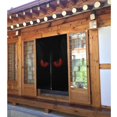 thumbnail image 2 of DouZhe Doorway Drape Split Curtains, Red Evil Eyes Pattern Room Divider Privacy Door Curtains, 34" x 56", 2 of 7