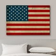 thumbnail image 3 of wall26 Canvas Print Wall Art Vintage Retro Faded American Flag Pop Culture Cultural Digital Art Modern Art Traditional Colorful for Living Room, Bedroom, Office - 24"x36", 3 of 5