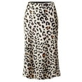 thumbnail image 1 of Made by Olivia Women's Solid and Print A-Line Elastic Waist Boho Midi Skirt, 1 of 3