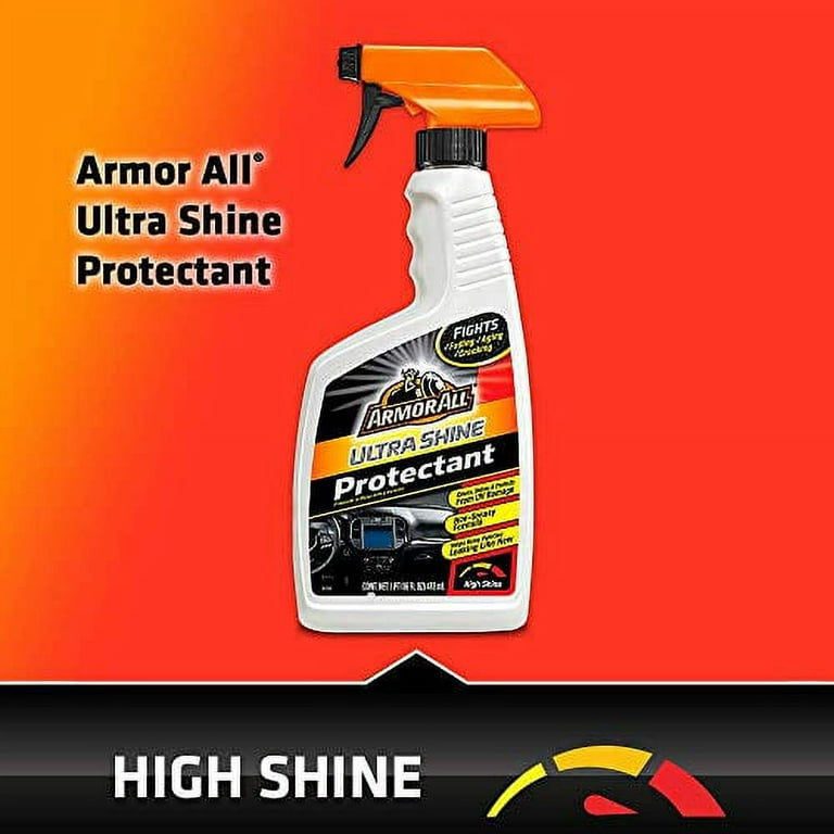 Armor All Car Cleaner Spray Bottle and Protectant, Cleaning for Cars,  Truck, Motorcycle, Ultra Shine, 16 Fl Oz, Pack of 2, 18706 