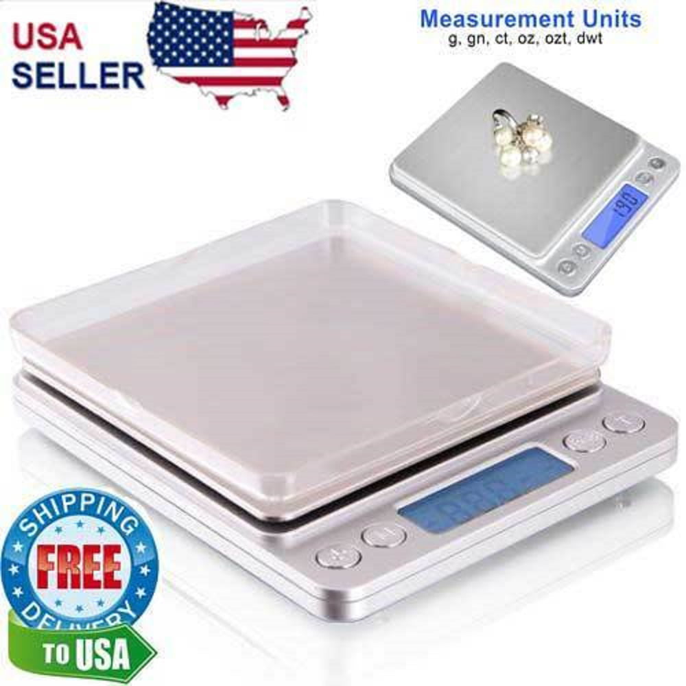 Digital Scale 3000g x 0.1g Jewelry Gold Silver Coin Gram Pocket Size Herb Grain 