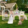 thumbnail image 3 of BUYWAY Toddler Swing and Slide, 12 in 1 Kids Slide Playset with Climber,  Indoor Outdoor Backyard Playground Blue Yellow, 3 of 8