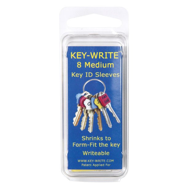 Ace KeyWrite Key Id Sleeves Sleeves Are Colored HeatShrink Plastic Yellow Clamshell 8