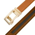 thumbnail image 3 of Daiosportswear Women's/Man's Automatic Leather Belt, No Holes Adjustable Design, Gold Buckle for Business & Casual Wear, 3 of 8