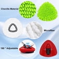 thumbnail image 3 of FGTHBF-4PCS Mop Heads Replacements for OCedar, 1PCS Scrub Brush and 1PCS Spin Mop Base Compatible with Ocedar EasyWring 1 Tank System, Dry and Wet for Cleaning All Hard-surfaced Floors, 3 of 4