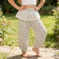 thumbnail image 7 of Asxite Toddler Girls Plaid Lace Detail Loose Breathable Casual Pants Elastic Waist Summer 5-15 Y, 7 of 7