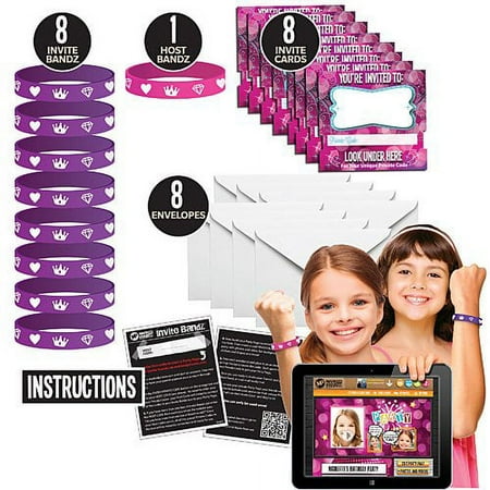 Invite Bandz 4 Bands Invitation Online Fun & Thanks you All in one Princess Bands