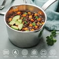 thumbnail image 2 of Tramontina Tempo Tri-Ply Base Stainless Steel 2-Quart Small Sauce Pan with Glass Lid, Induction-Ready Saucepan, Oven-Safe, Dishwasher-Safe, 2 of 7