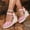 Pink, variant on LTTVQM Womens Espadrilles Wedges Sandals Wedge Platform Sandals Mesh Comfortable Closed Toe Ankle Strap Buckle Casual Summer Wedge Heels Black 39(US-7.5)