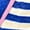 Blue Stripe, variant on TinyCribz Women's Blue Striped Polo Blouse – V Neck Contrast Trim Short Sleeve Casual Top for Summer 2XL