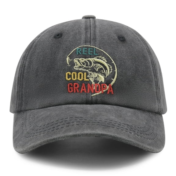 Waldeal Grandpa Hat for Men, Father's Day Gifts for Grandfather Papa, Retirement Birthday Gift for Fisherman Fishing Lovers, Adjustable Cotton Baseball Cap