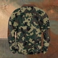 thumbnail image 6 of Men's Fashion Casual Half Zip Camouflage Sweatshirt, Loose Fit Long Sleeve Hoodie, Military Style Streetwear for Outdoor, Christmas, Fall Winter, Hiking and Camp,Army Green,L, 6 of 7