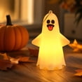 thumbnail image 2 of Tryvkinvive Halloween Decoration LED Hanging Ghost Lamp,Funny Ghost Light,Spooky Atmosphere Decor for Home Decor Supplies Outdoor,Indoor,Yard & Holiday Party Supplies, 2 of 7