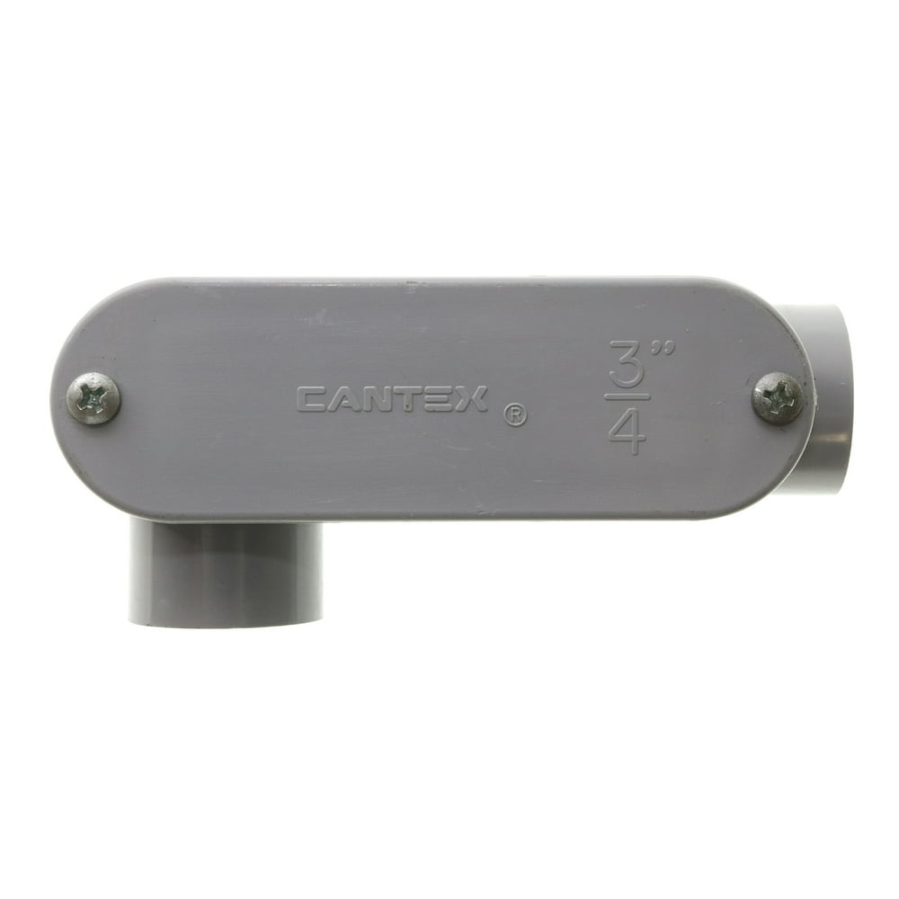 CrouseHinds LR75NM NonMetallic PVC TypeLR Conduit Body, 3/4Inch