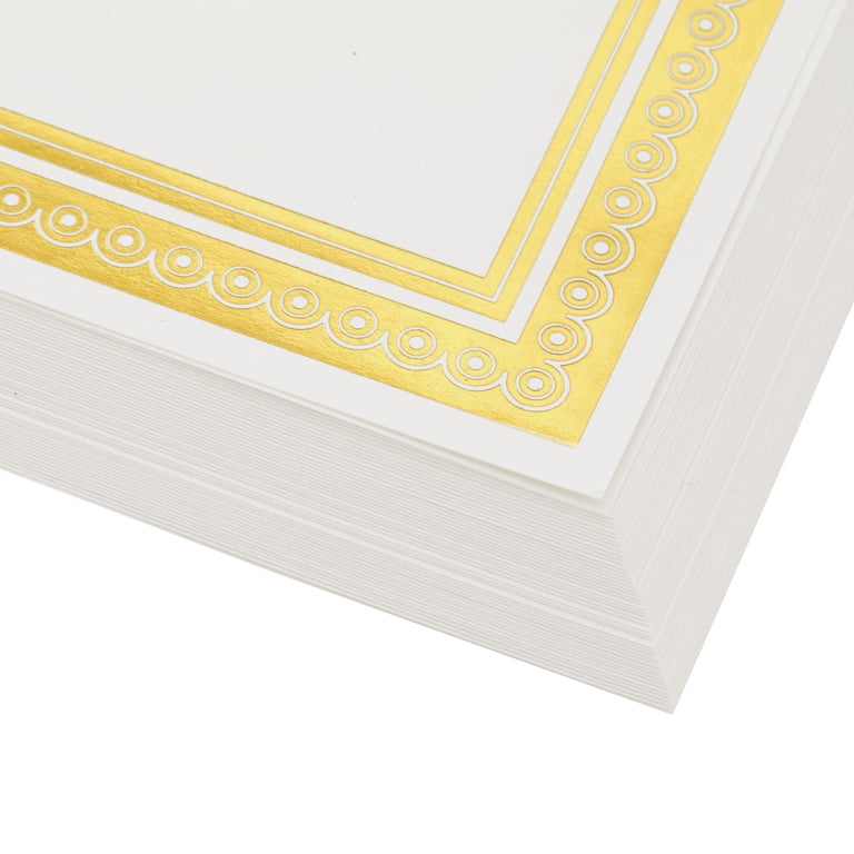50 Sheets Gold Foil Award Certificate Paper X 11 For, 41% OFF