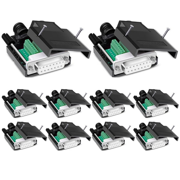 Conector sin soldadura AMBEST DB15, 16 mm, hembra, 10 unidades