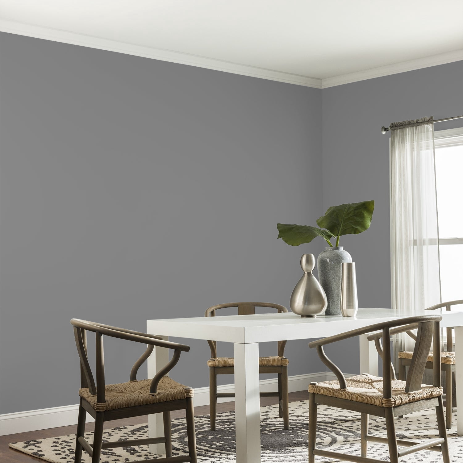 Glidden One Coat Interior Paint and Primer, Dover Gray / Gray, 1-Quart, Eggshell