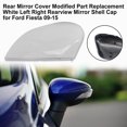 thumbnail image 2 of Trayknick Rear Mirror Cover Modified Part Replacement White Left Right Rearview Mirror Shell Cap 1594522 8A6117K746CA for Ford Fiesta 09-15, 2 of 13