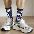 thumbnail image 4 of Uemuo Angry Shark Pattern Women's Crew Socks, Soft Durable Breathable Moisture-Wicking with Odor Control Cotton socks, 4 of 9