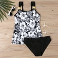 thumbnail image 3 of Flowy Ruffle Tankini Swimsuits for Women Plus Size Summer 2 Piece High Waist Bathing Suits Ladies Modest Swimwear White, XL, 3 of 6