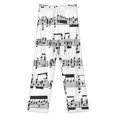 thumbnail image 3 of Sheet Music on Light Grey Women's Pajamas Pajama Pants Women's Sleepwear Lounge Sleep Bottoms Stretch with Pockets, 3 of 7