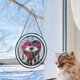 thumbnail image 5 of Customized Mosaic Red Heart Crying Eye Stained Glass Window Hanging Sun Catcher Halloween Haning Ornament Decoration Christmas Birthday Gifts for Lover Friends Mother Day, Stained, 5 of 6