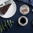 thumbnail image 6 of KXMDXA Car With Christmas Tree Farmhouse Style Wood Plank Set of 6 Round Coaster for Drinks, Absorbent Ceramic Stone Coasters Cup Mat with Cork Base for Home Kitchen Room Coffee Table Bar Decor, 6 of 6