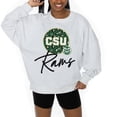 thumbnail image 3 of Women's Gameday Couture Ash Colorado State Rams Premium Fleece Pullover Sweatshirt, 3 of 5