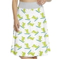 thumbnail image 1 of Women's Alligator Delighted Calm Surfer A-line Printed Skirt Casual Wear, 3XL, Pale Green White, by Ambesonne, 1 of 1