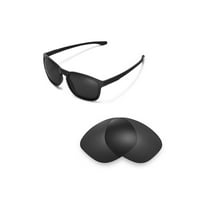 Walleva Black Polarized Replacement Lenses for Oakley Enduro Sunglasses