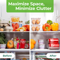 thumbnail image 3 of Greenco Greenco Stackable Refrigerator Egg Storage Bin Organizer With Lid, Stores 14 Eggs, Clear- 2 Pack, 3 of 7