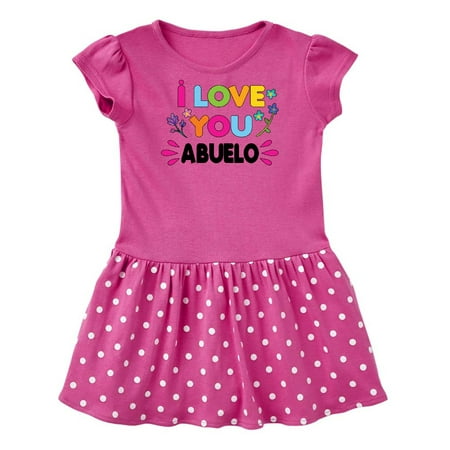 

Inktastic I Love You Abuelo with Flowers Gift Baby Girl Dress