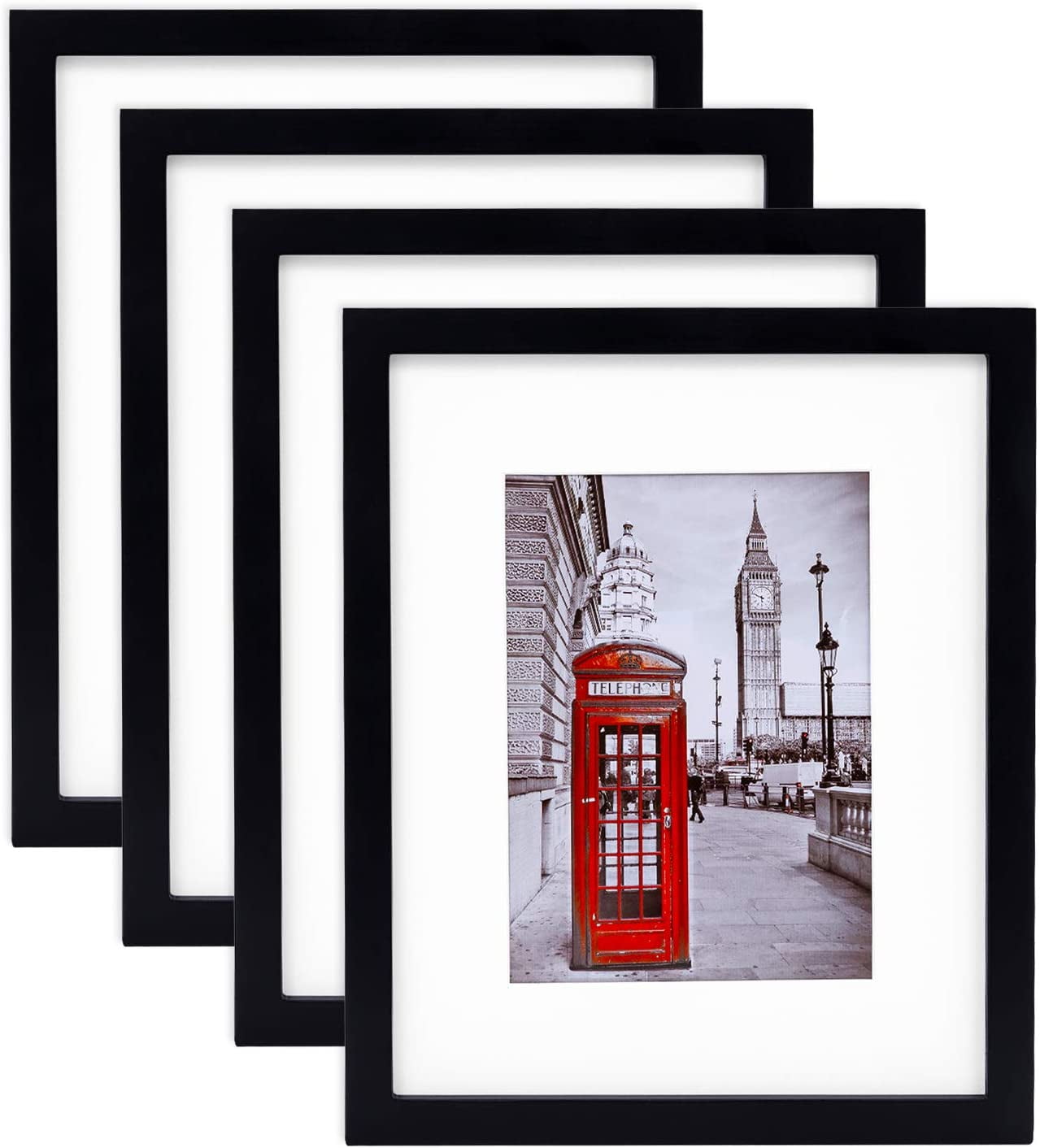 Hang/Stand Real Glass White Picture Photo Frame for Wall and Table Top-Mounting Hardware Included 1 Pack Beyond Your Thoughts 11X14 with Matted for 8X10 or 9x12 Real Wood