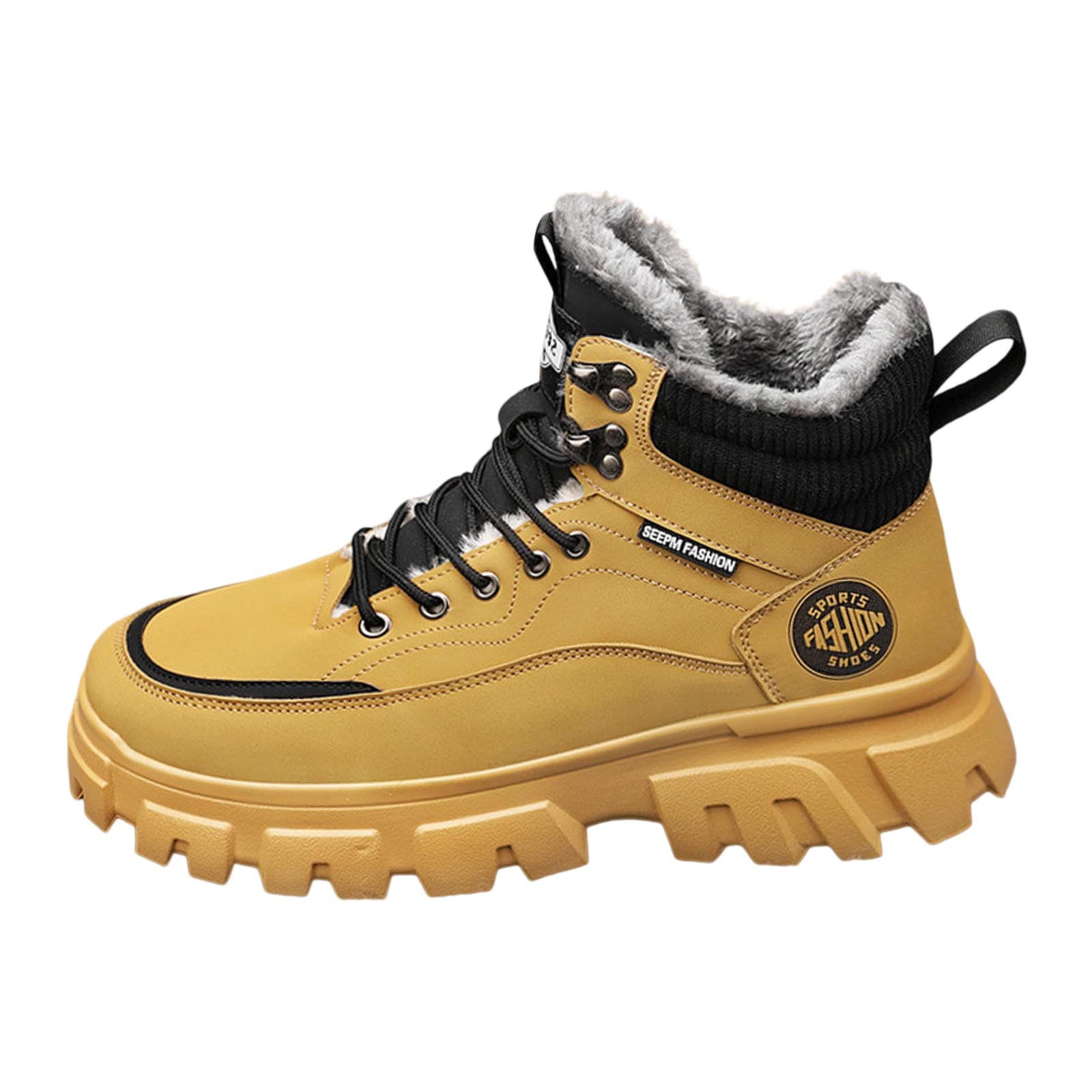 Gaexia Men Winter Lined Snow Boots Cold Weather Insulated Hiking