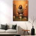 thumbnail image 5 of Bavarian Mountain Scent Hound Dog Canvas Wall Art for Bedroom Living Room Home Decor,Funny Dog Canvas Sitting on The Toilet Animal Pattern Office Artworks, modern wall decor, Ready to Hang, 5 of 6