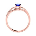thumbnail image 3 of AoneJewelry 1.00 Carat Tanzanite & Diamond Ring Rose, Yellow White Gold In 10K, 3 of 5