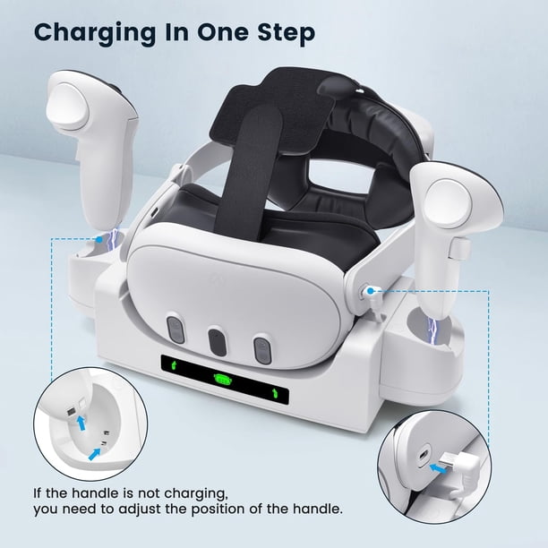 Prociv Charging Dock for Meta Quest 3, VR Stand, Rechargeable