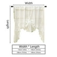 thumbnail image 4 of Baywell Tie-up Valance for Kitchen Windows Floral Semi Sheer Curtain Valances Cafe Curtains Swag Valance Tier Drawstring Butterfly-Style Kitchen Valance for Cabinet , Rod Pocket, 1 Panel, 4 of 8
