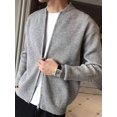 thumbnail image 5 of Men's Zip Up Cardigan Sweater Slim Fit Casual Full Zipper Sweaters Gray XL, 5 of 7